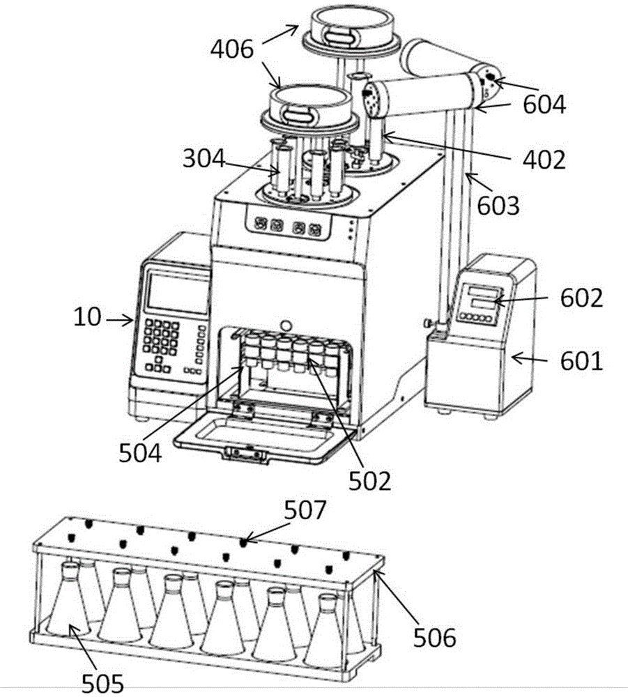 Automatic separation equipment of crude oil components and its application in the separation of wax and gum in crude oil