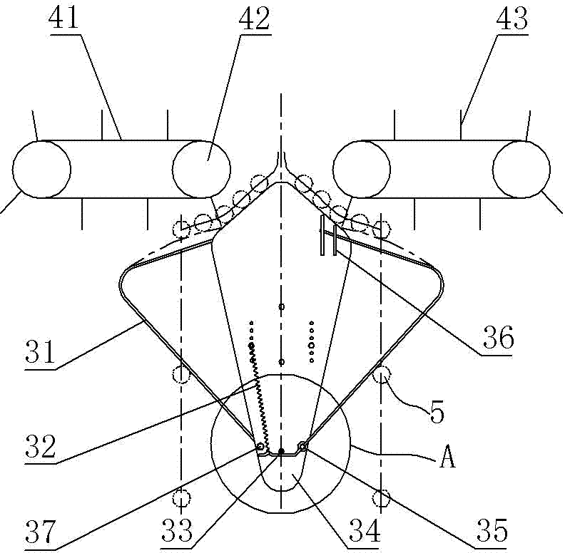 Corn harvester and corn straw guide and support device thereof