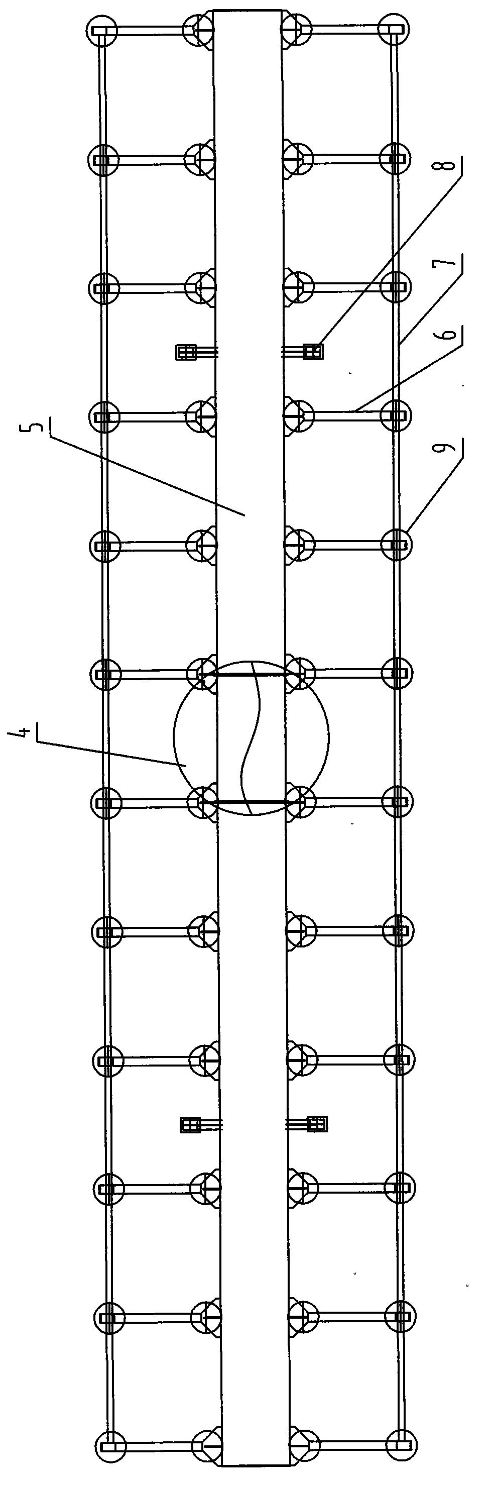 Array multithreaded electromagnetic sucker hanger mechanism