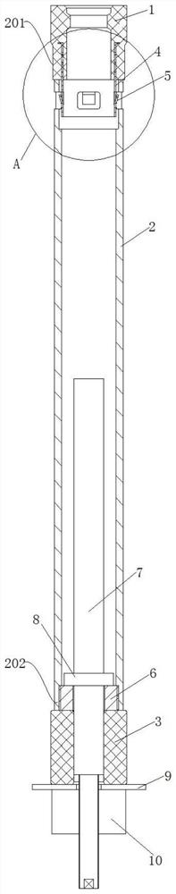Combined multifunctional accessory of grouting sleeve for steel bar connection and combined use method