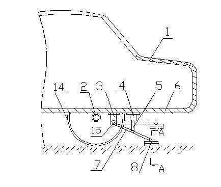 Tail safety brake device of motor vehicle
