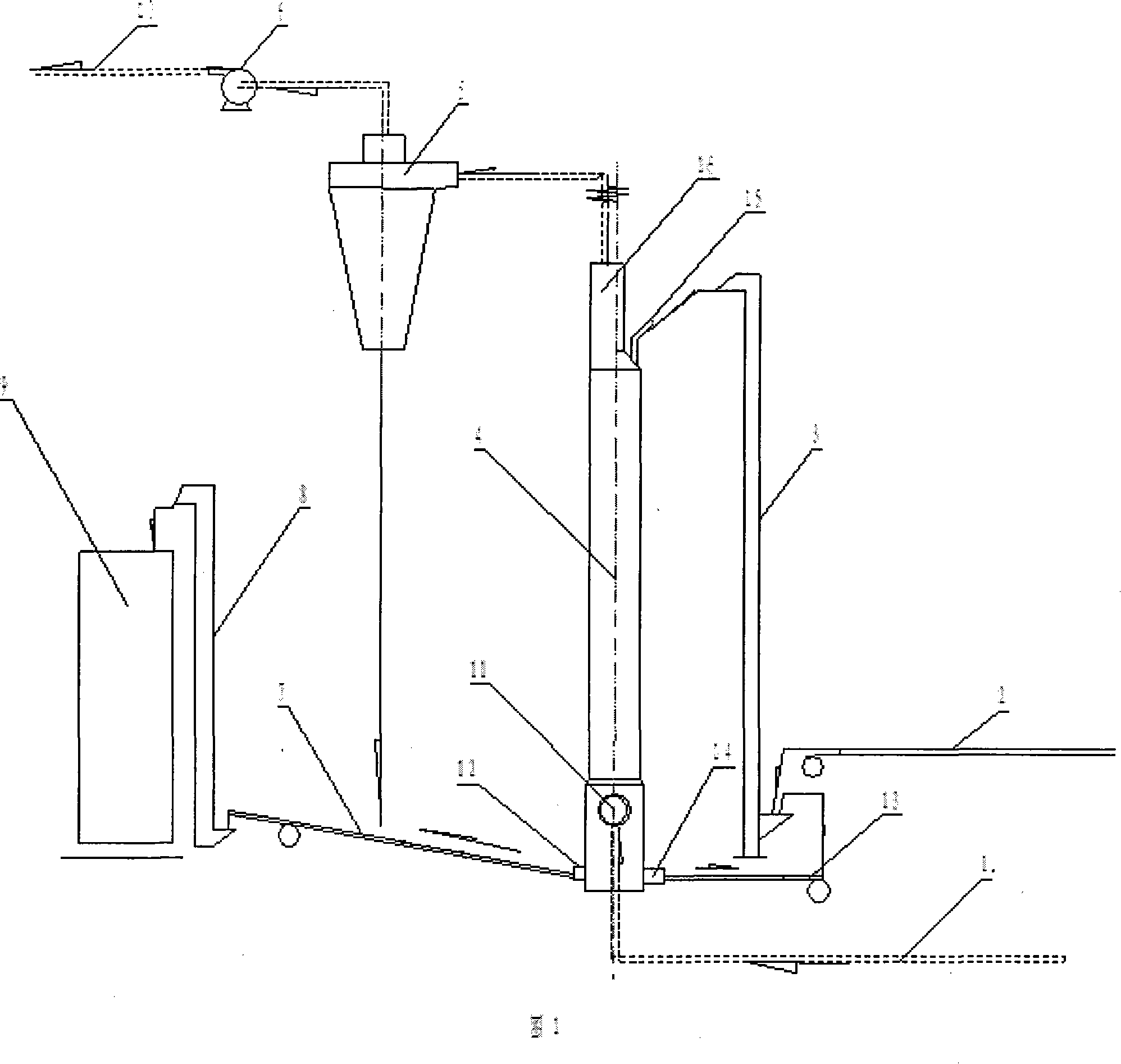 Drying system using rotary kiln waste gas residual heat