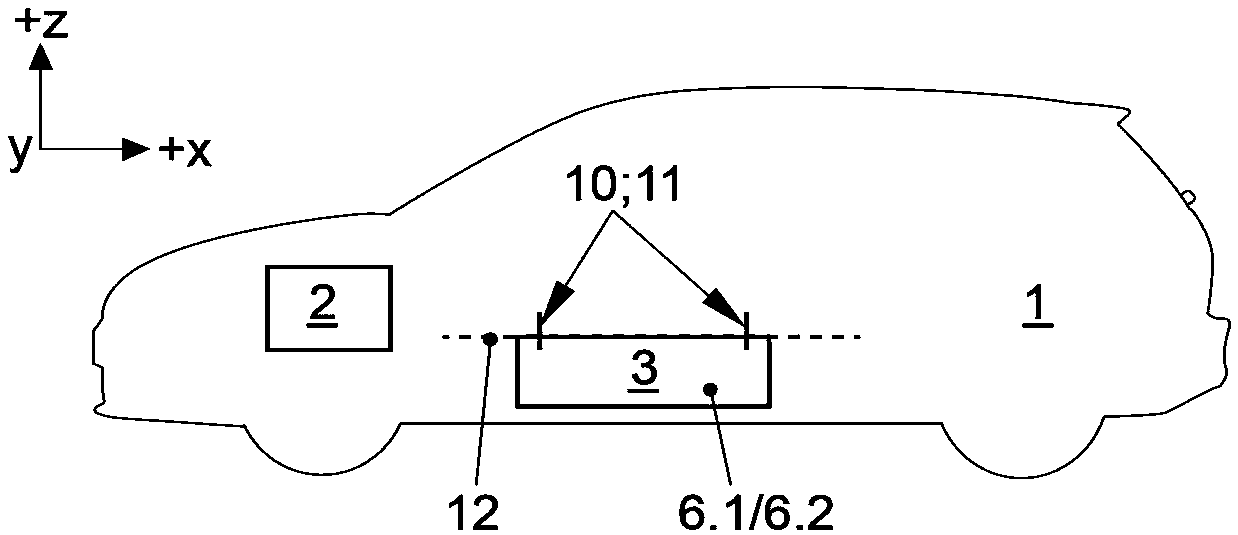 Battery device and vehicle having same