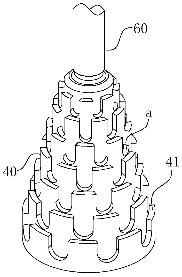 Champagne tower type multi-stage throttling control valve