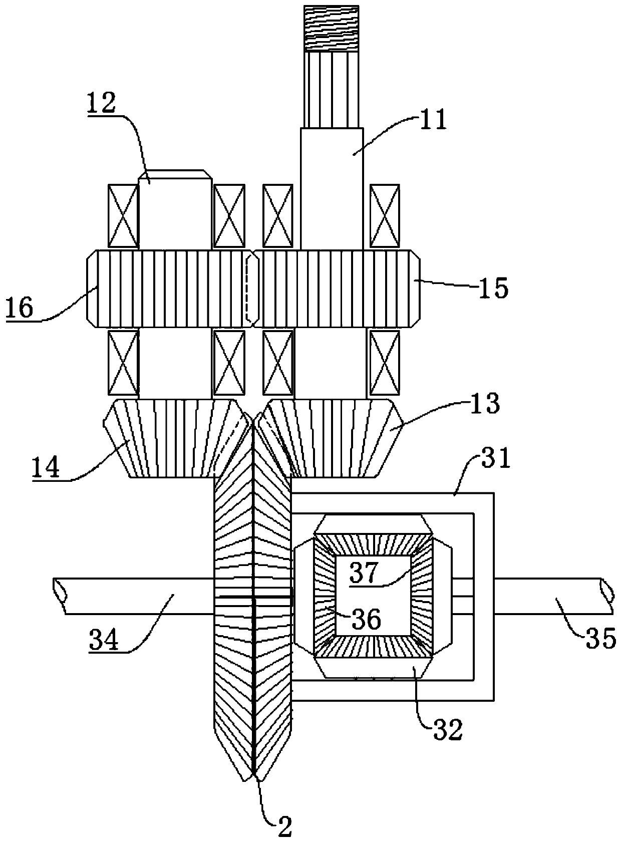 Strength enhancing structure of double-face basin angle gear