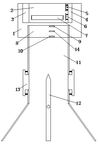 Discharging device for universal joint shell after cutting