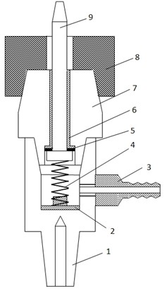 Compulsive air-cooling lower electrode specially used for resistance projection welding of annular nut