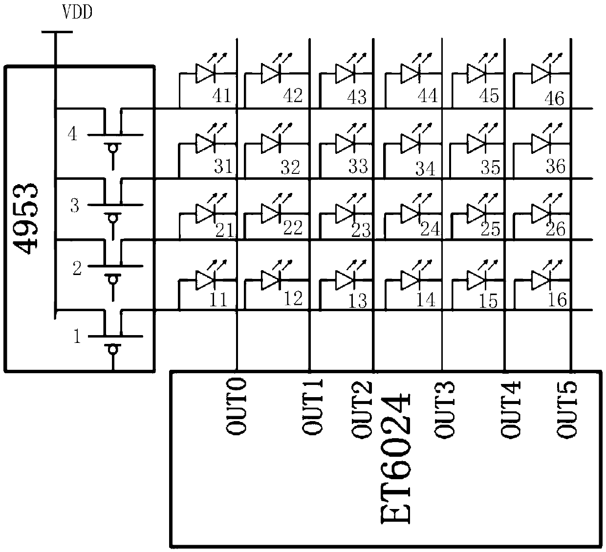 LED display system and its driving circuit that can eliminate the residual image of LED display screen