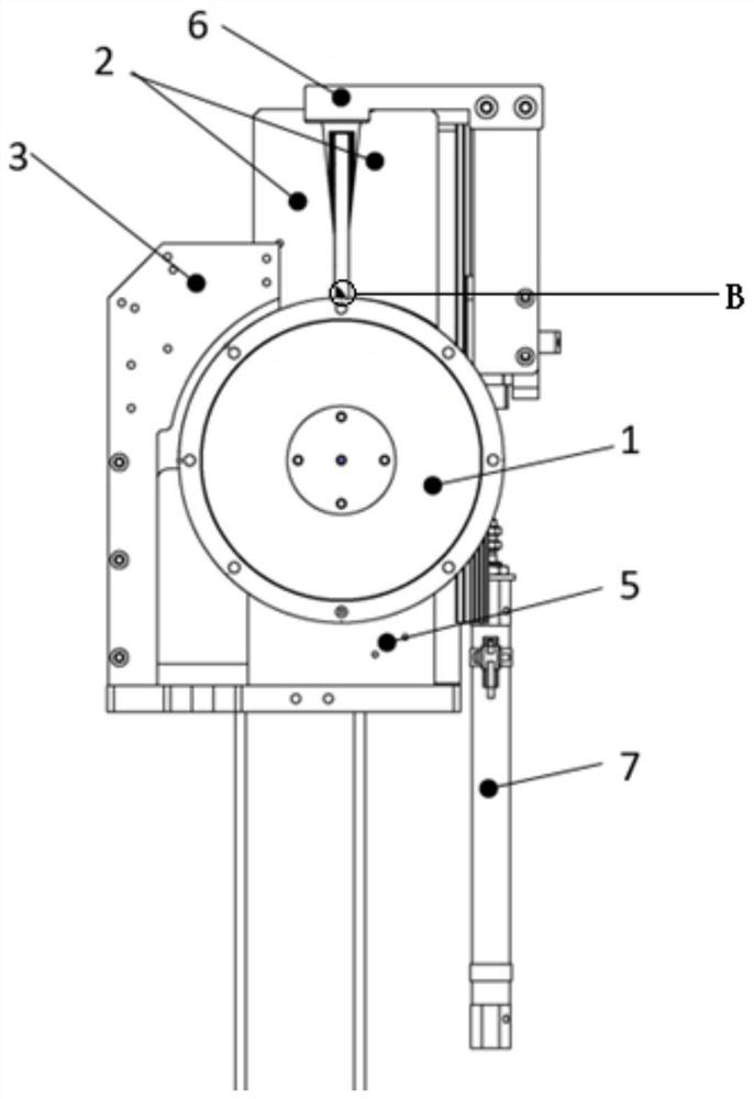 A kind of hand threading needle material distributing mechanism