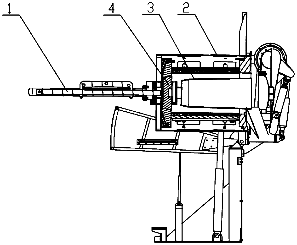 Furnace lining rapid pushing-out device