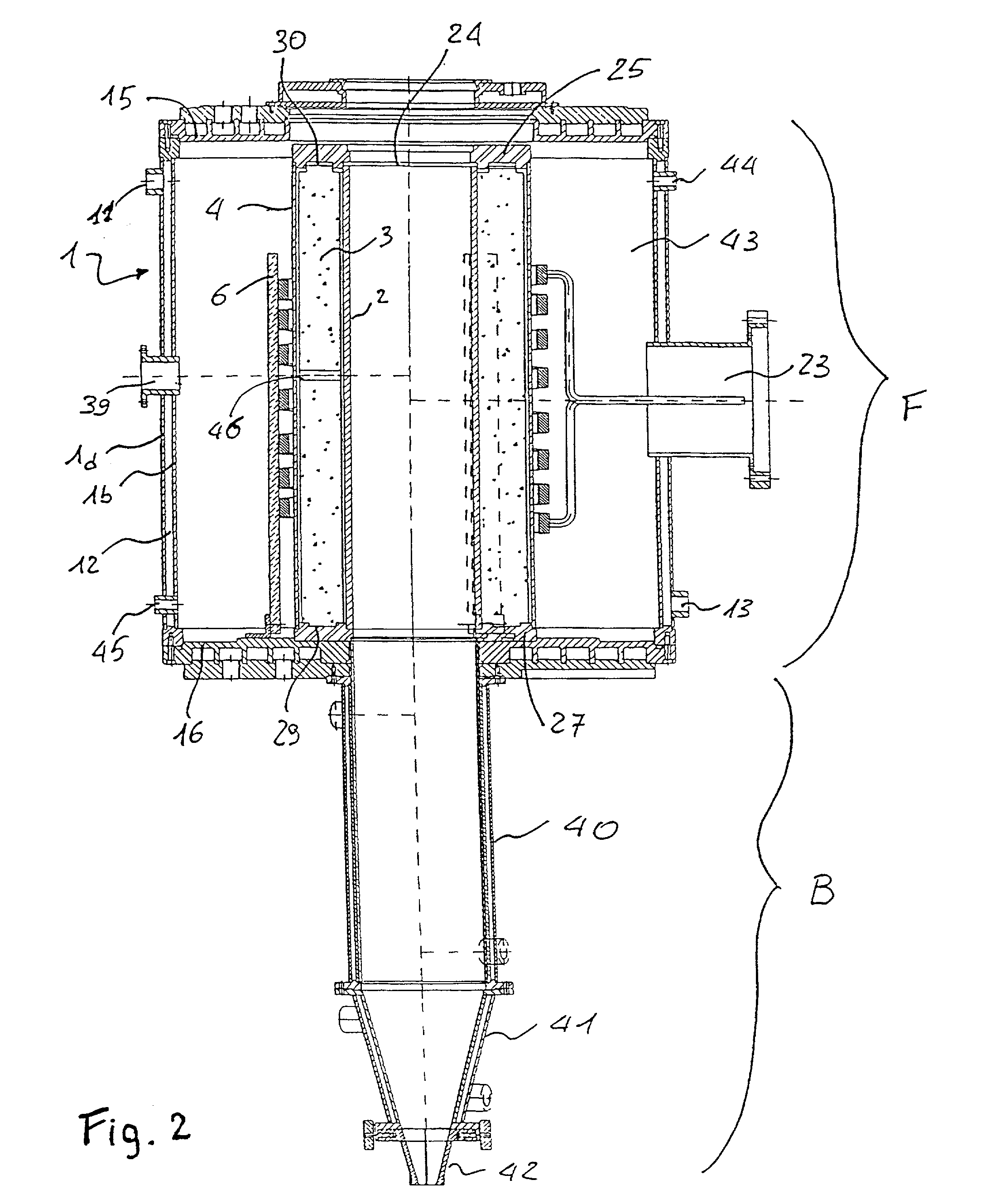 Method and induction furnace for drawing large diameter preforms to optical fibres