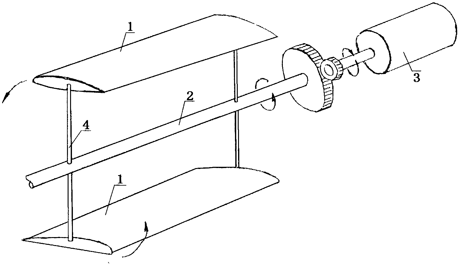 Longitudinal rotary transformer screw propeller