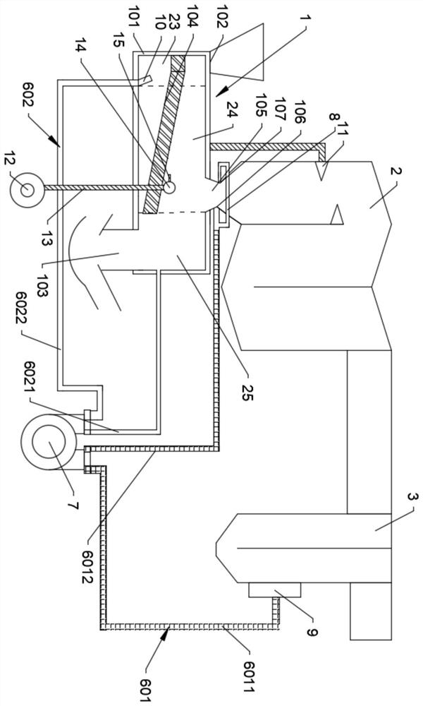 Multi-stage cloth bag dust removal device