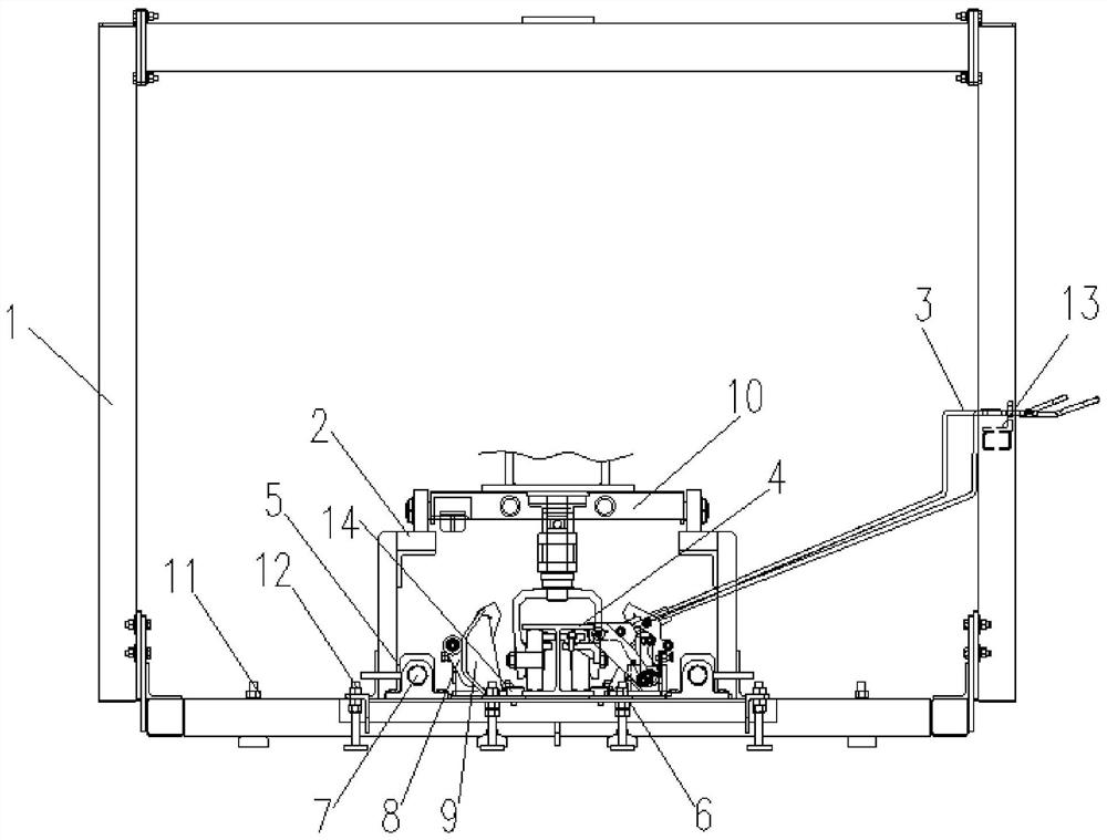 Rail alignment and limit device for maintenance lifts