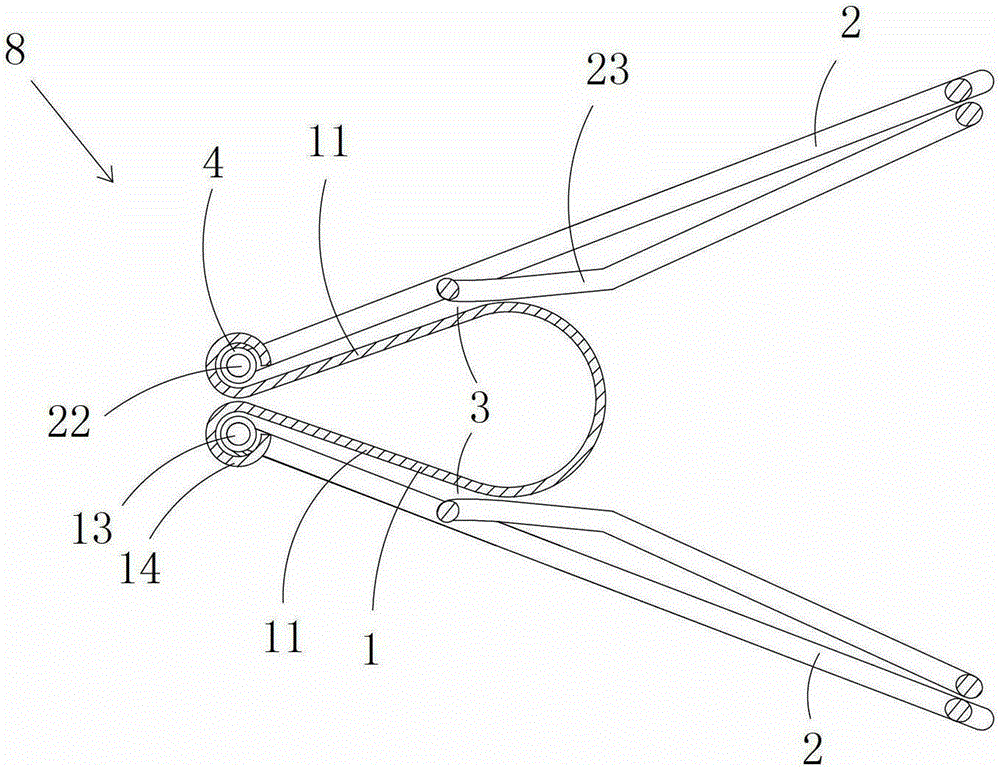 A wired electrical appliance with long tail clips for neatly bundling cables