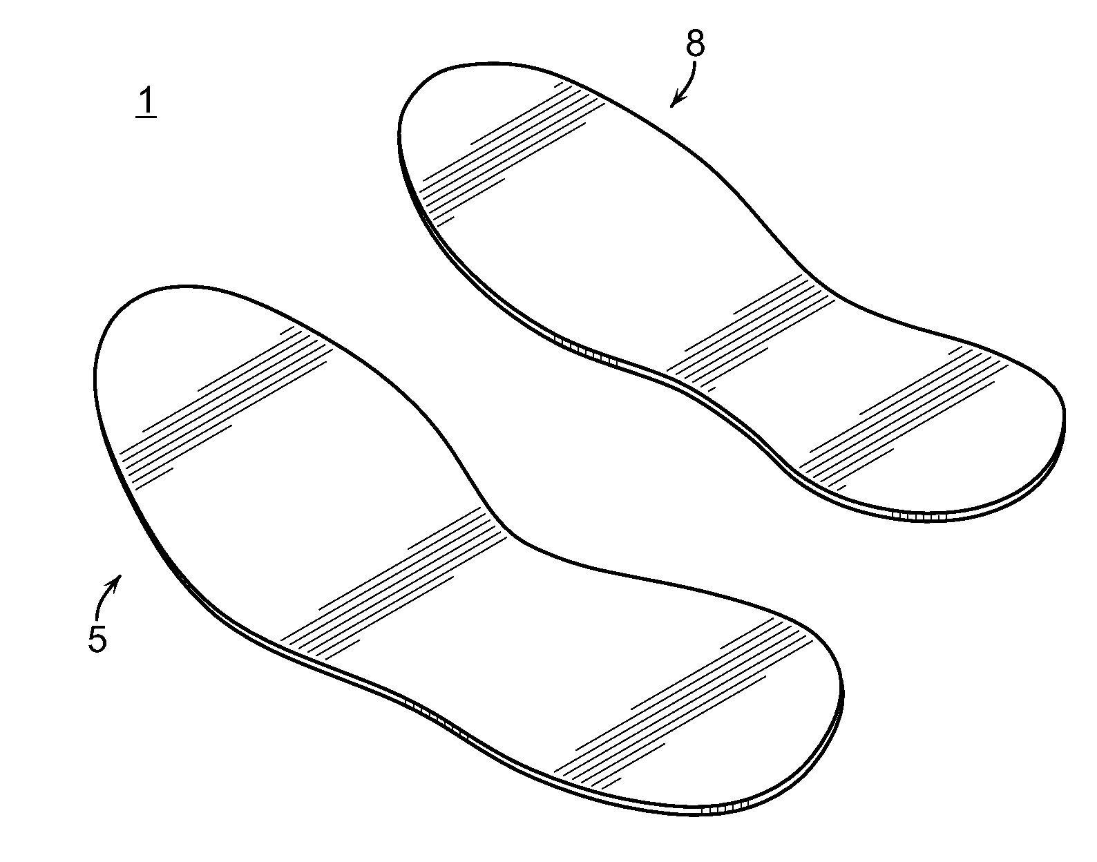 Flexible shoe sole