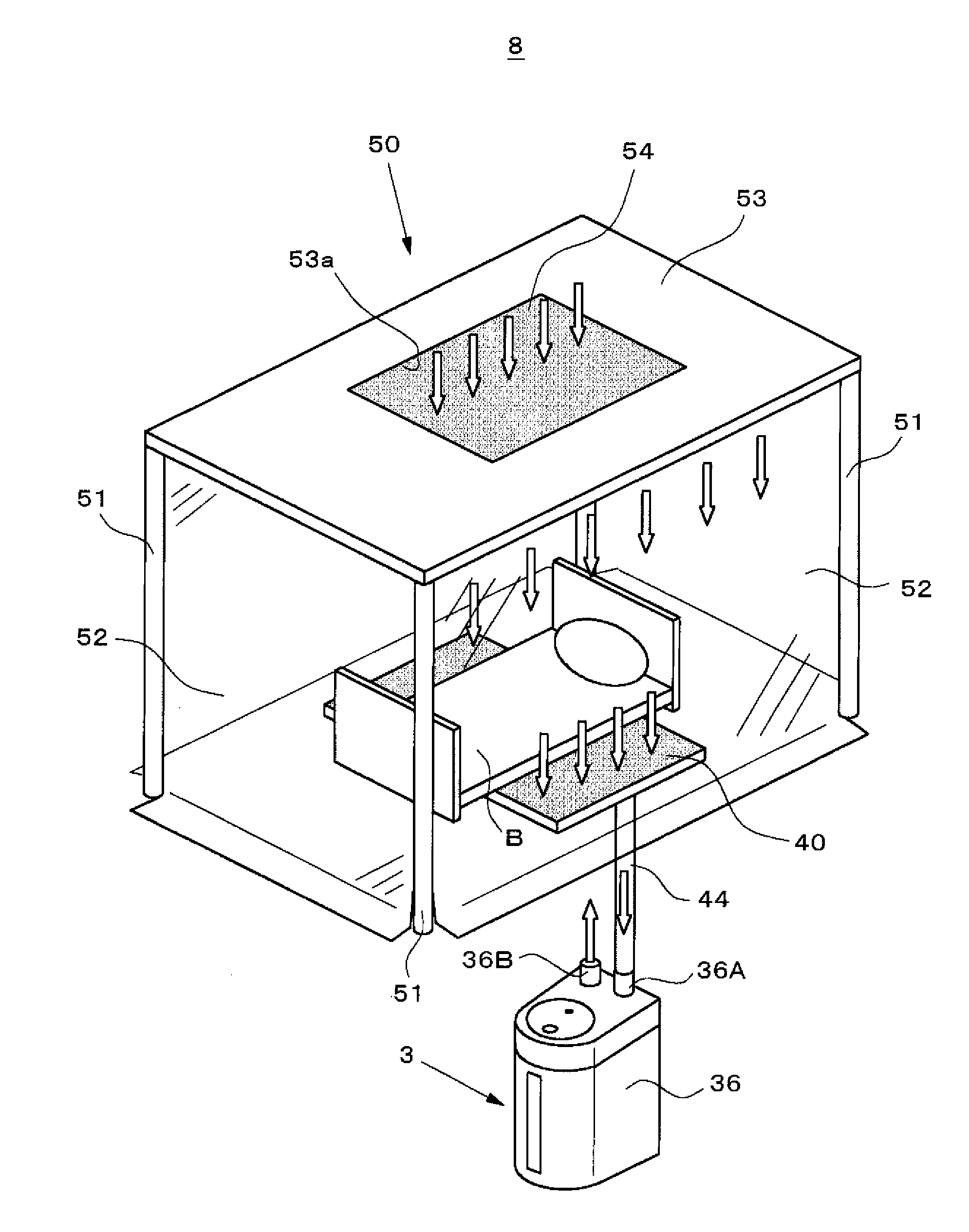 Air disinfection and cleaning device, and exhaled gas disinfection and cleaning device, interior air disinfection and cleaning device, and simplified isolation device using the same