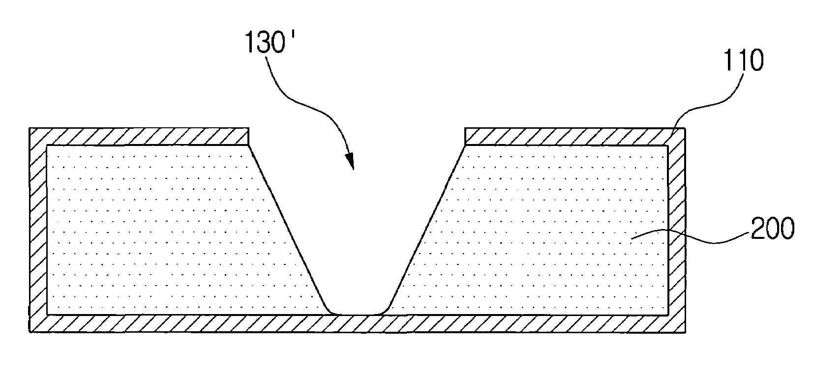Method of forming a via hole through a glass wafer