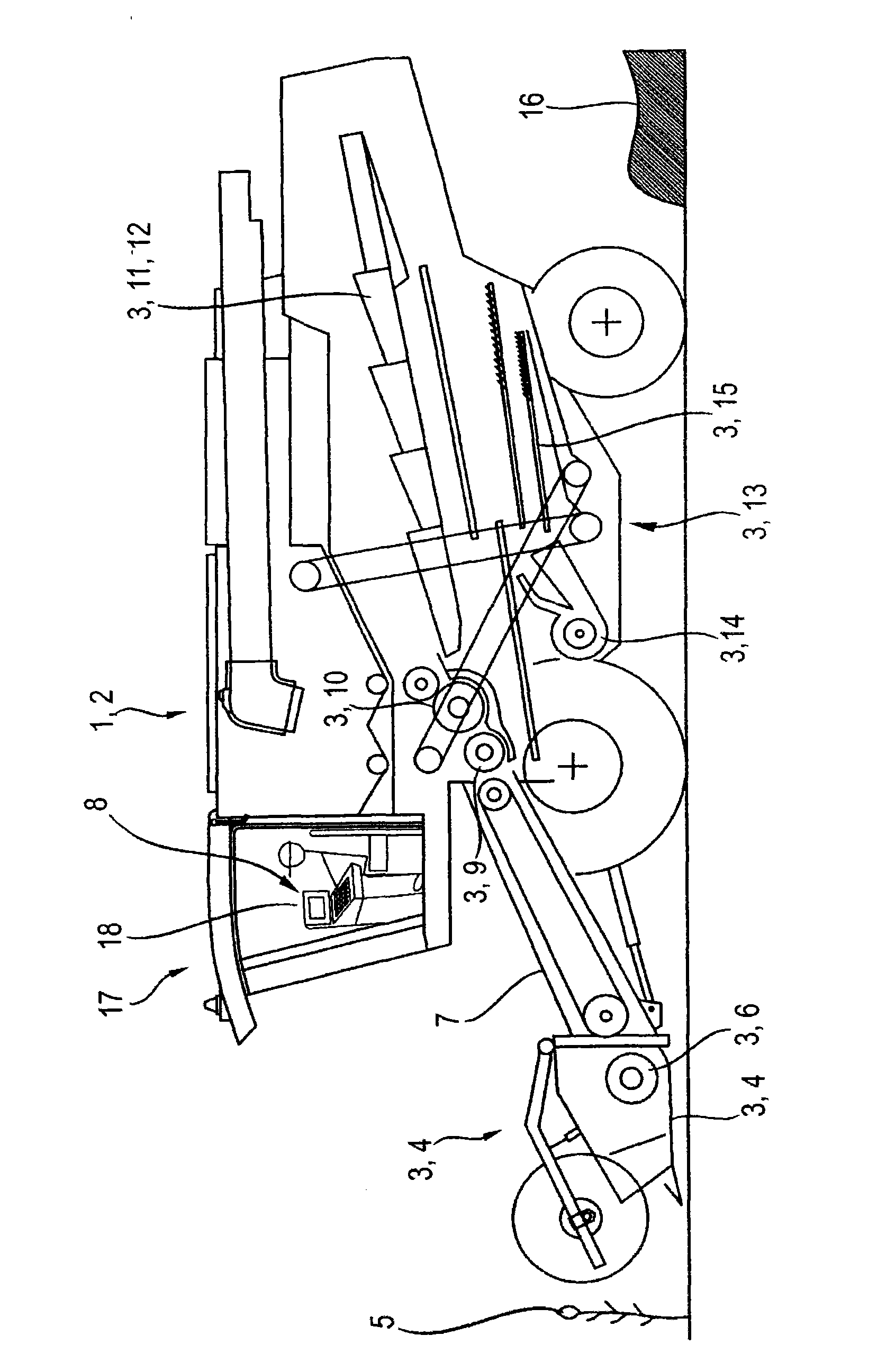 Display device for agricultural machines