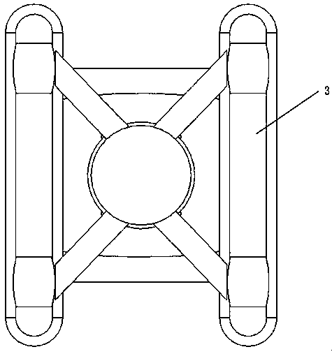 Dual-floating-body four-stand-column semi-semi-submersible fan foundation
