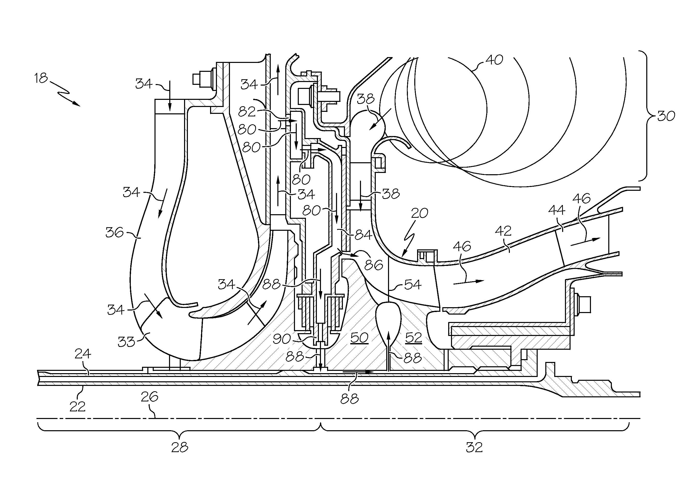 Axially-split radial turbines and methods for the manufacture thereof