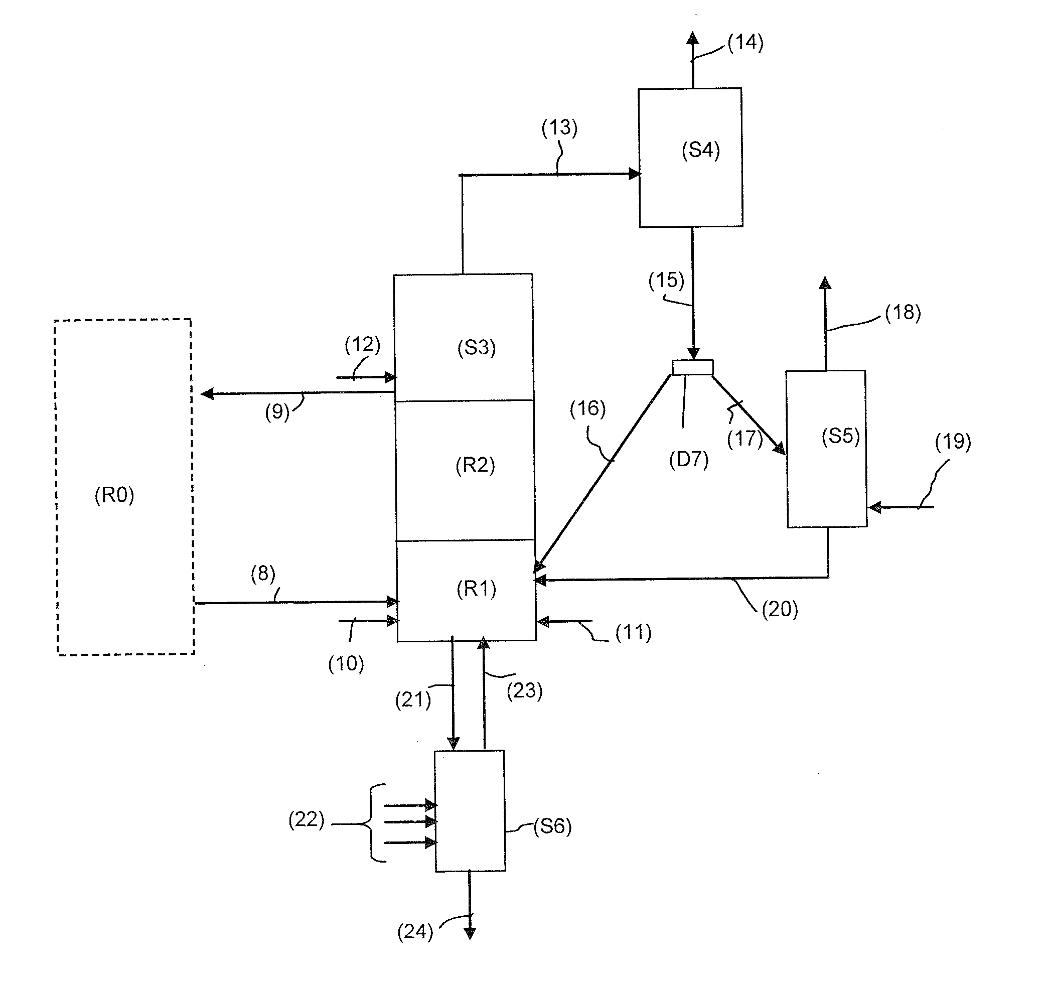 Chemical-looping combustion method with ashes and fines removal in the reduction zone and plant using same