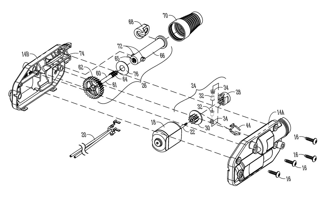 Vehicle door power lock actuator