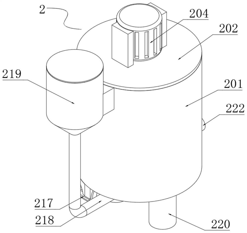 Broccoli block processing and cleaning treatment device