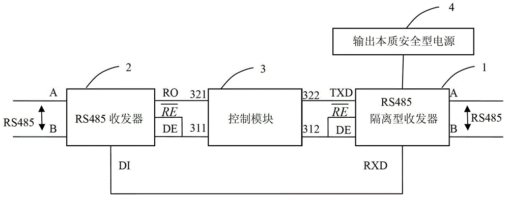 RS485 isolated communication circuit and its control method