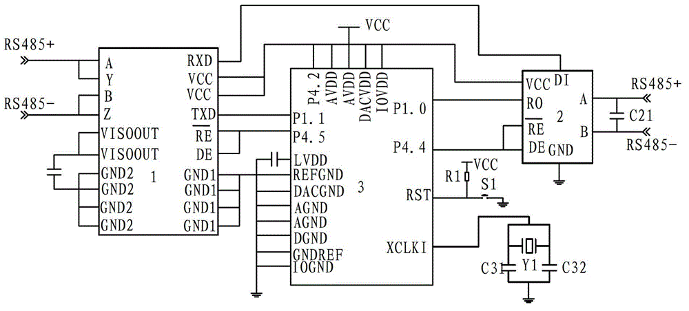 RS485 isolated communication circuit and its control method