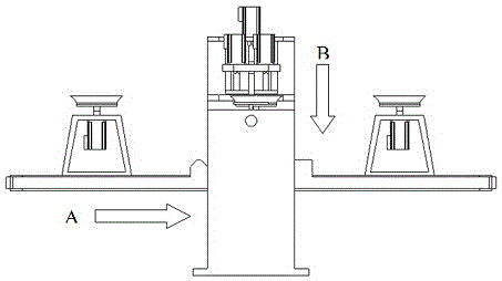 Vertical two-station composited fettling device