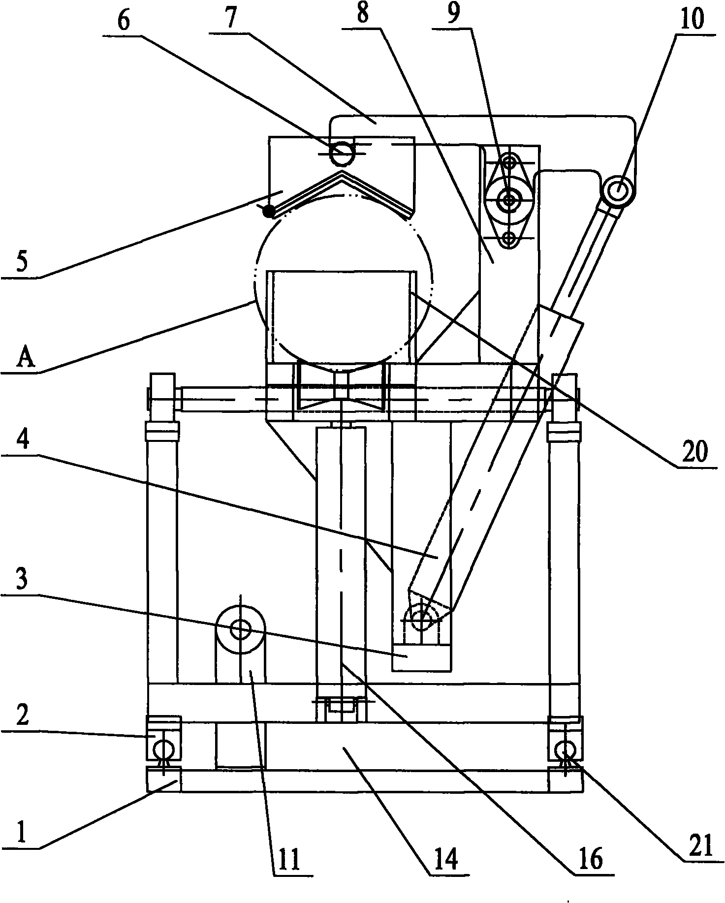 Mechanical clamping type automatic feeding and discharging device