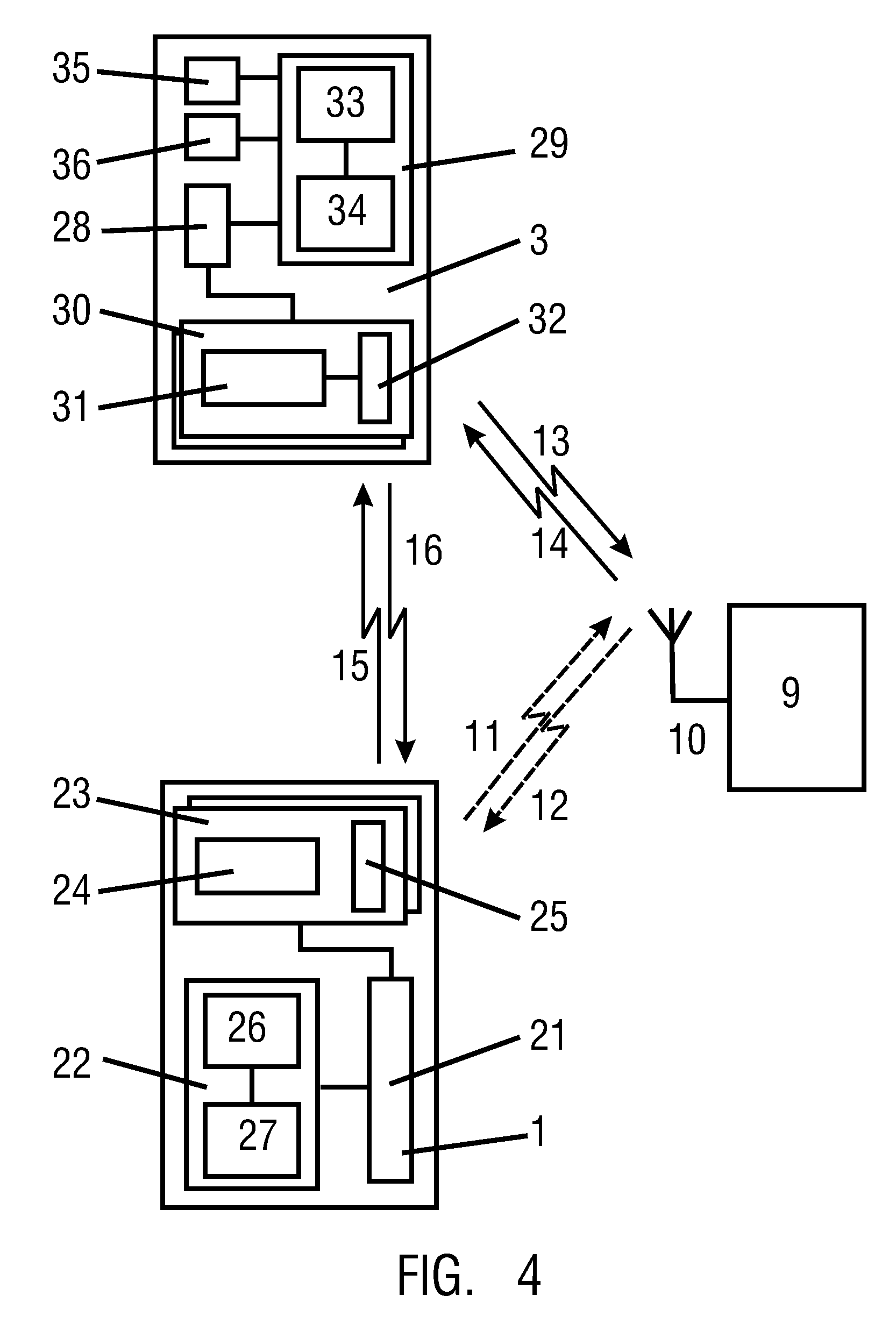 Method of transmitting a message in a mobile communications system using a mobile repeater