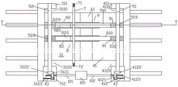 A bridge with a self-cleaning expansion joint device driven by a motor