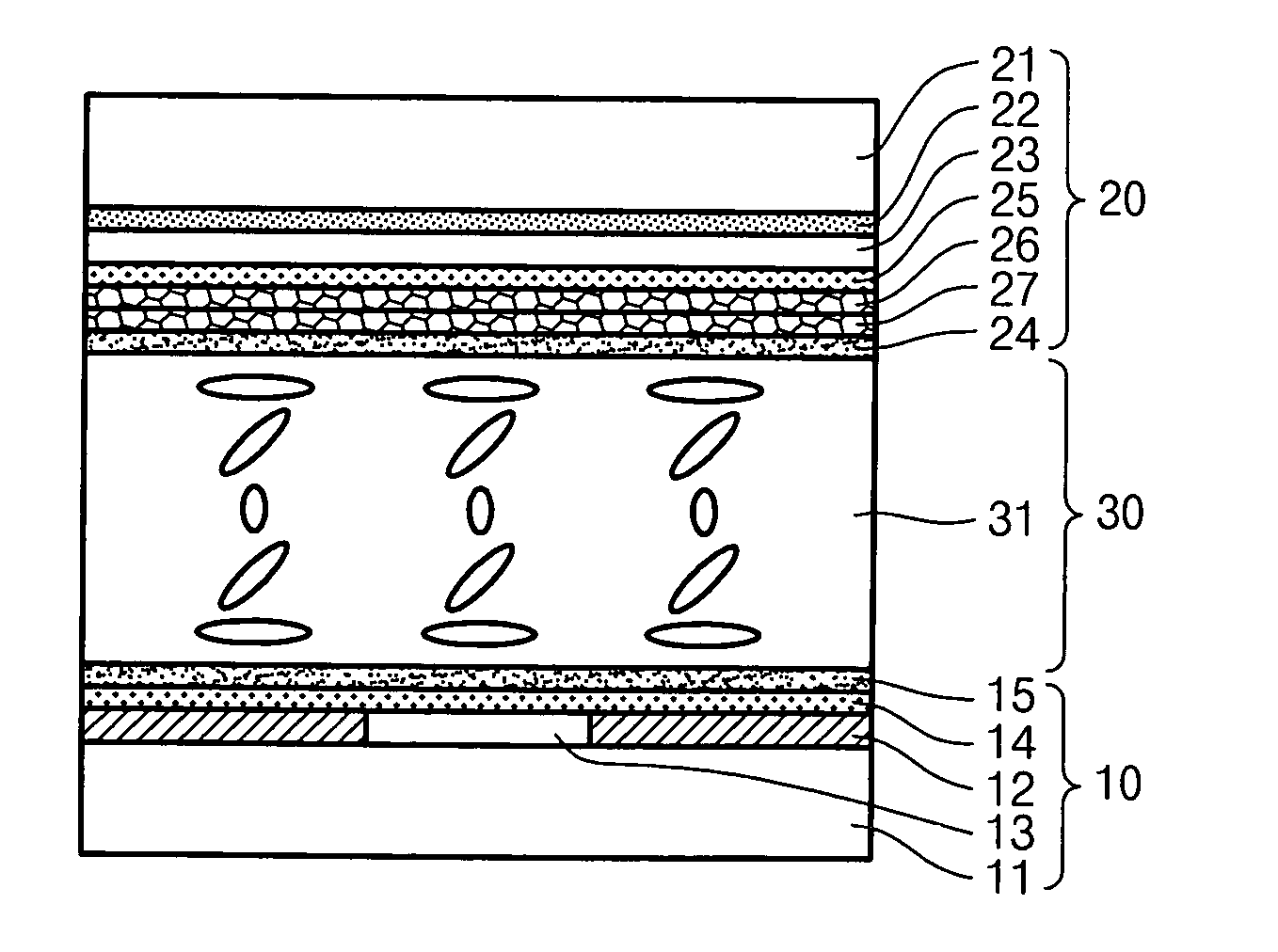 Transflective type liquid crystal display device having high transmission and wide viewing angle characteristics