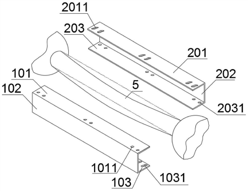 Reinforcement device and method for a curved compression bar