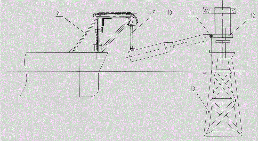Device for quick release of soft yoke and mooring leg in single-point mooring system
