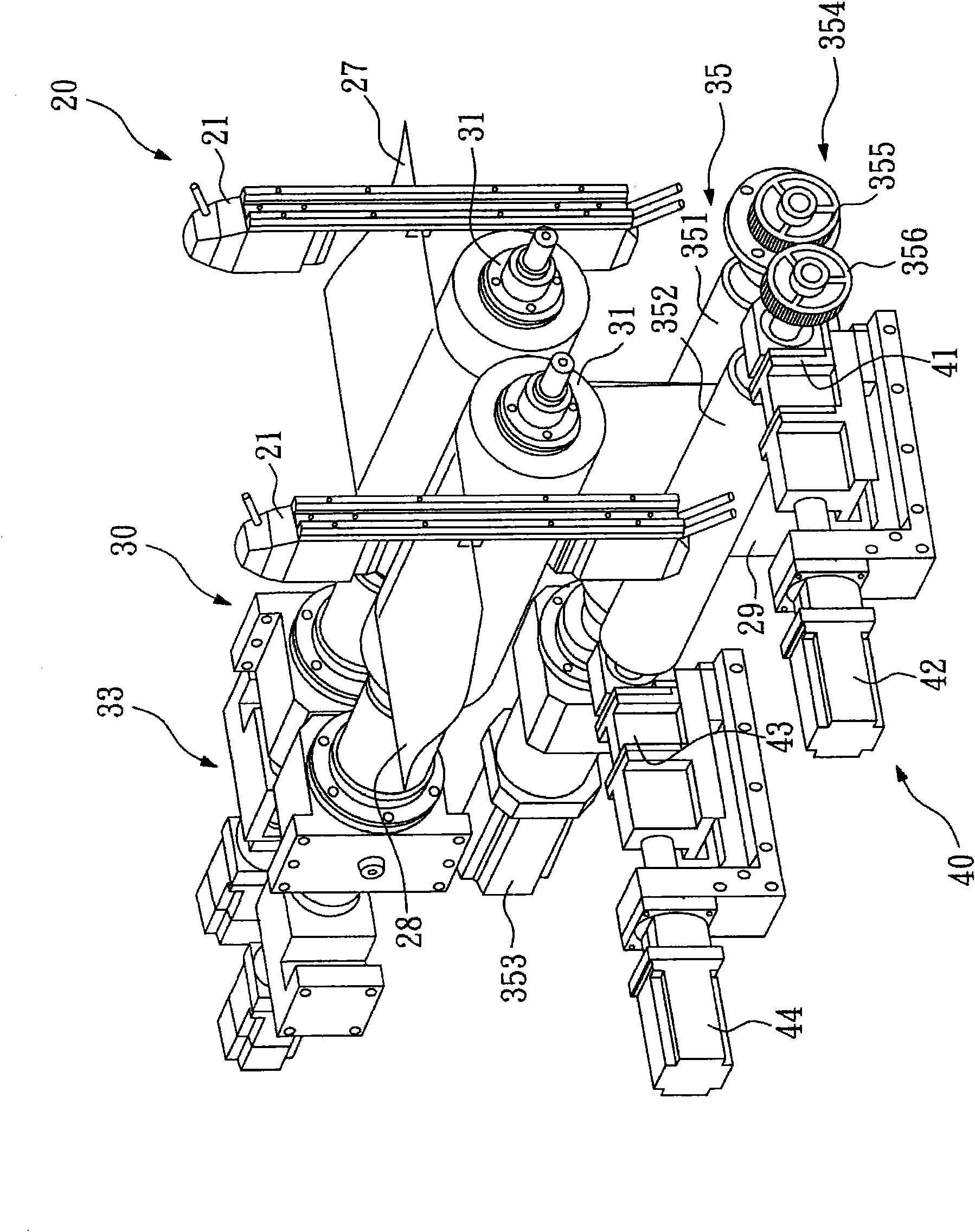 Continuous rolling clamping device for flexible substrate