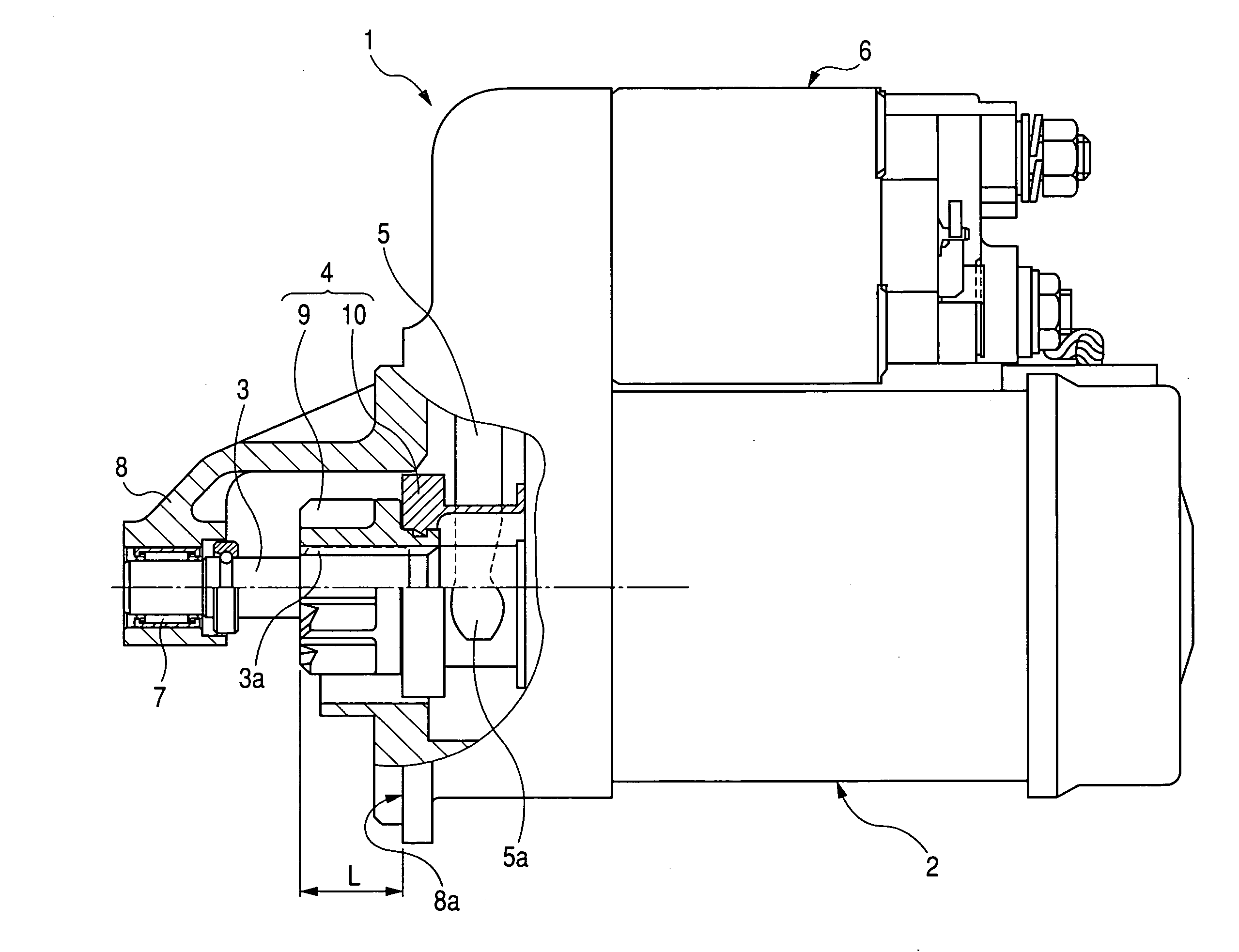 Compact structure of starter