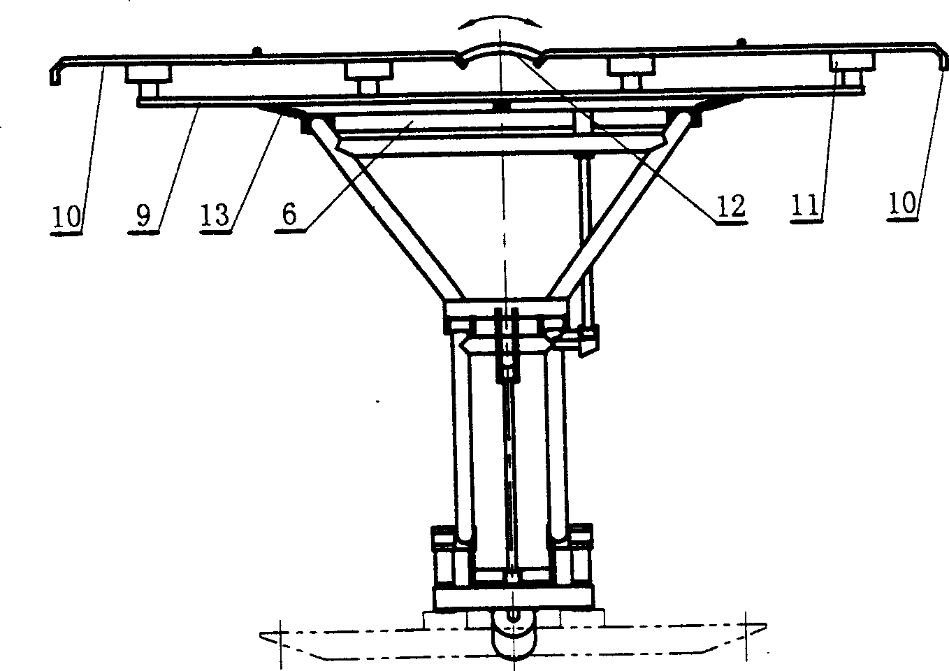 Double-wire powering trolleybus pantograph with damping spring barrel