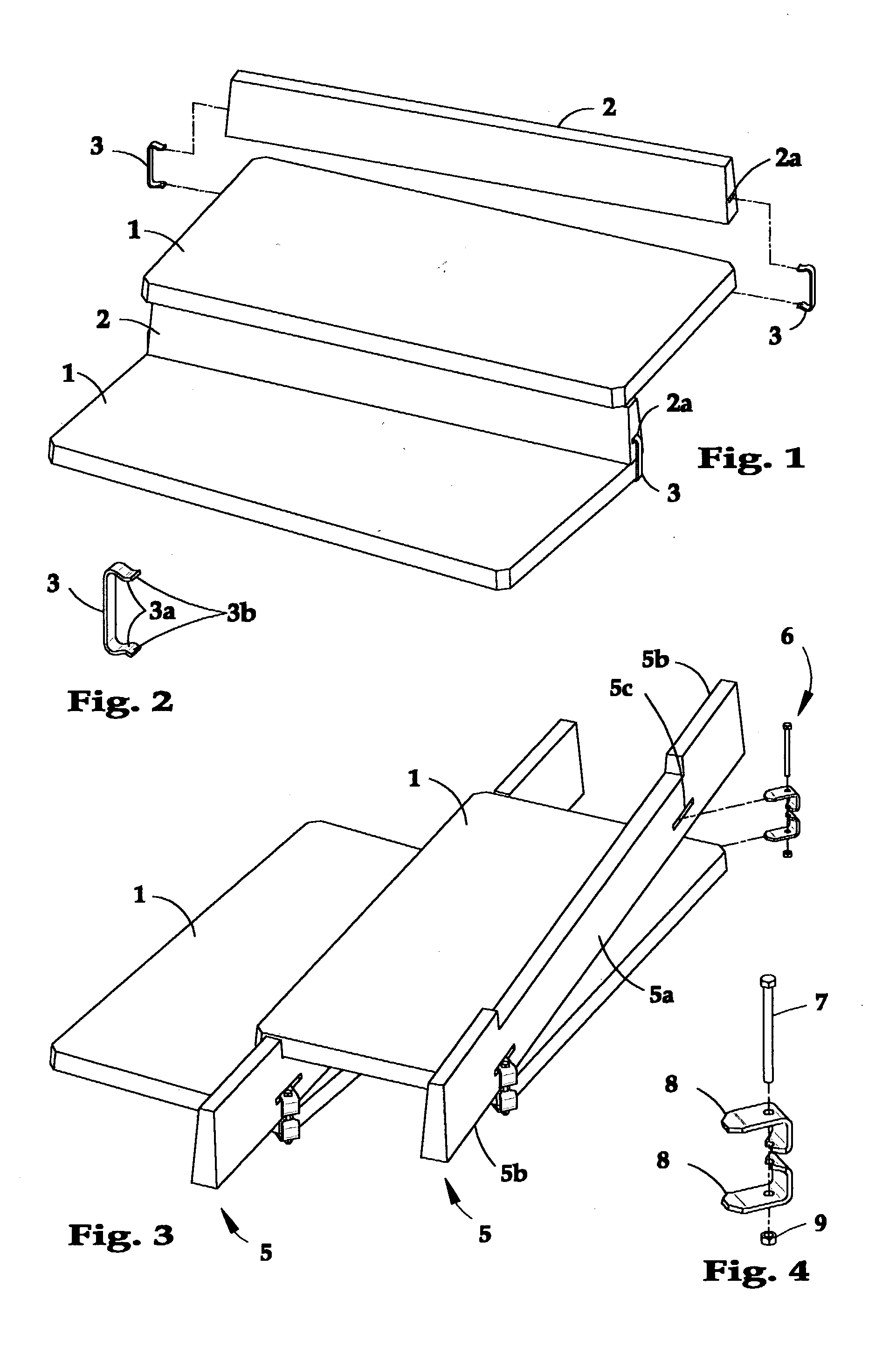 Adjustable and reversibly securable terrace stairs