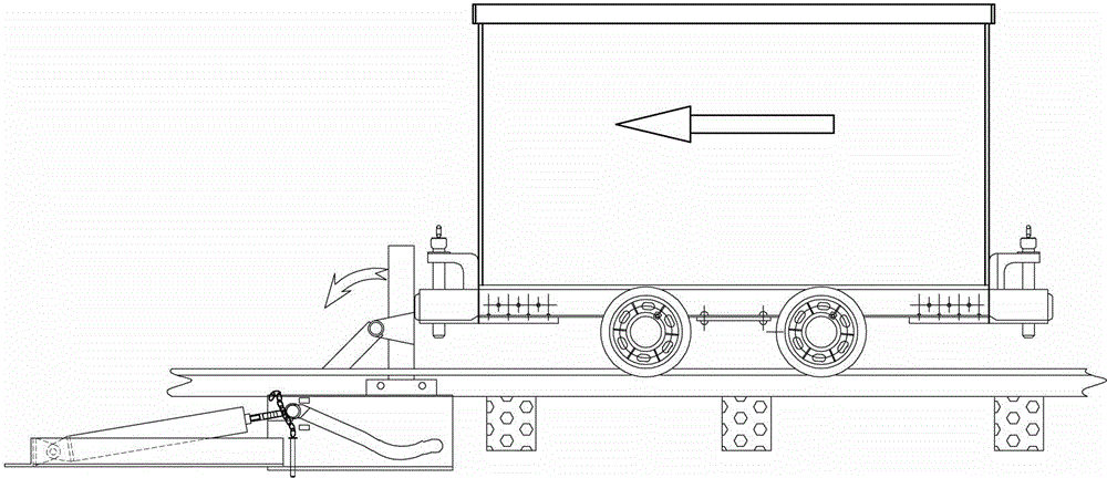 Pneumatic sliding plate type vehicle blocking device