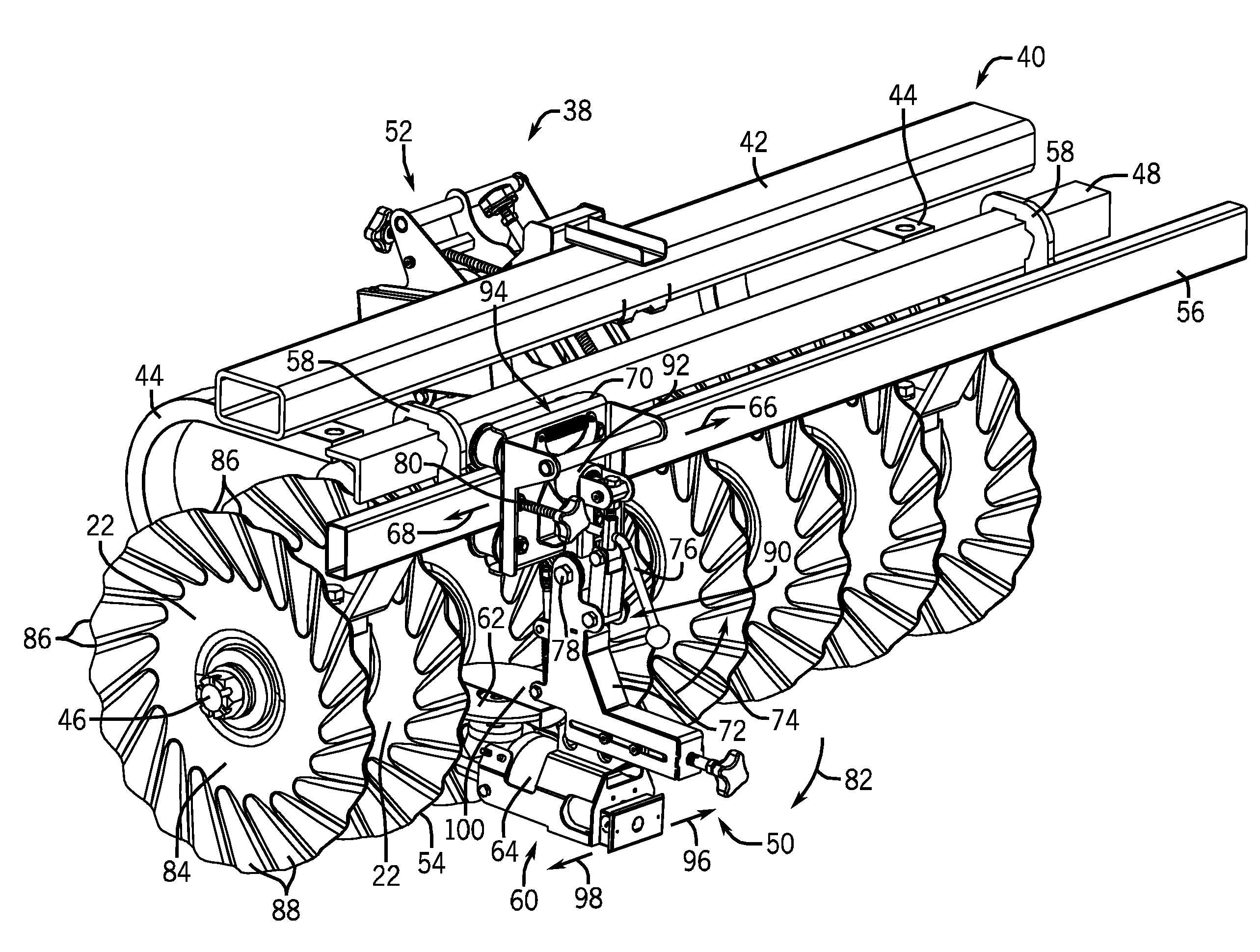 Blade sharpening system for agricultural implements