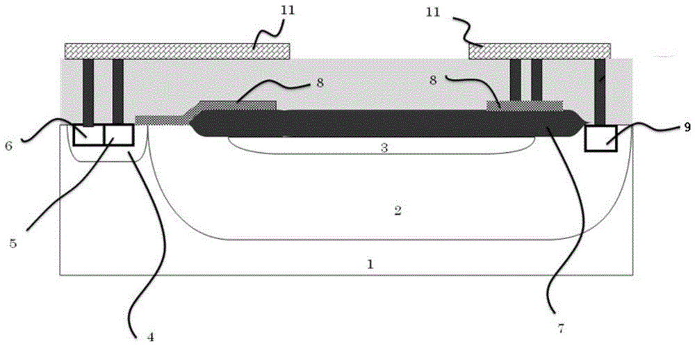 Layout structure and method for reducing peak electric field of ldmos device