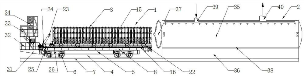 Tank-entering type coke quenching car