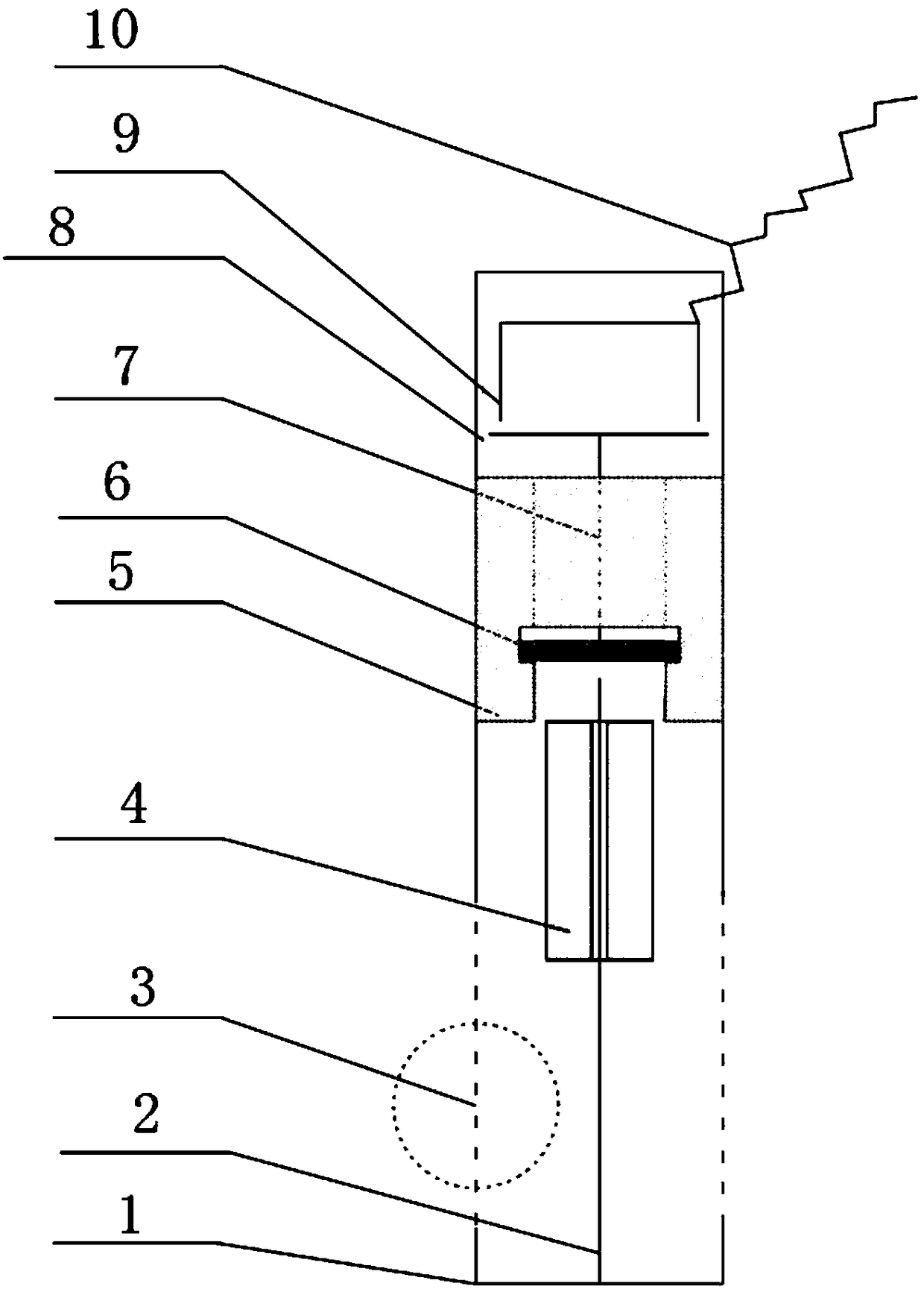Orientated detection device for density of solution