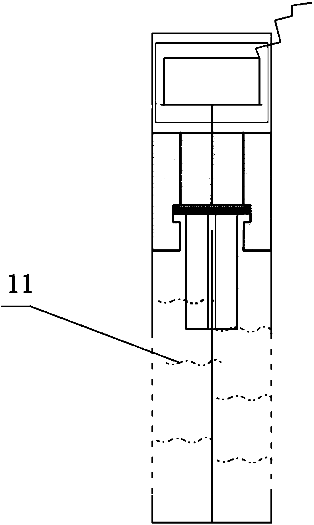 Orientated detection device for density of solution