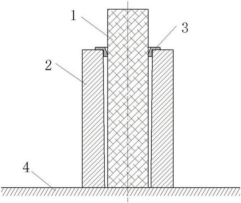 Upsetting method of cylindrical ingot blank or bar with large height to diameter ratio