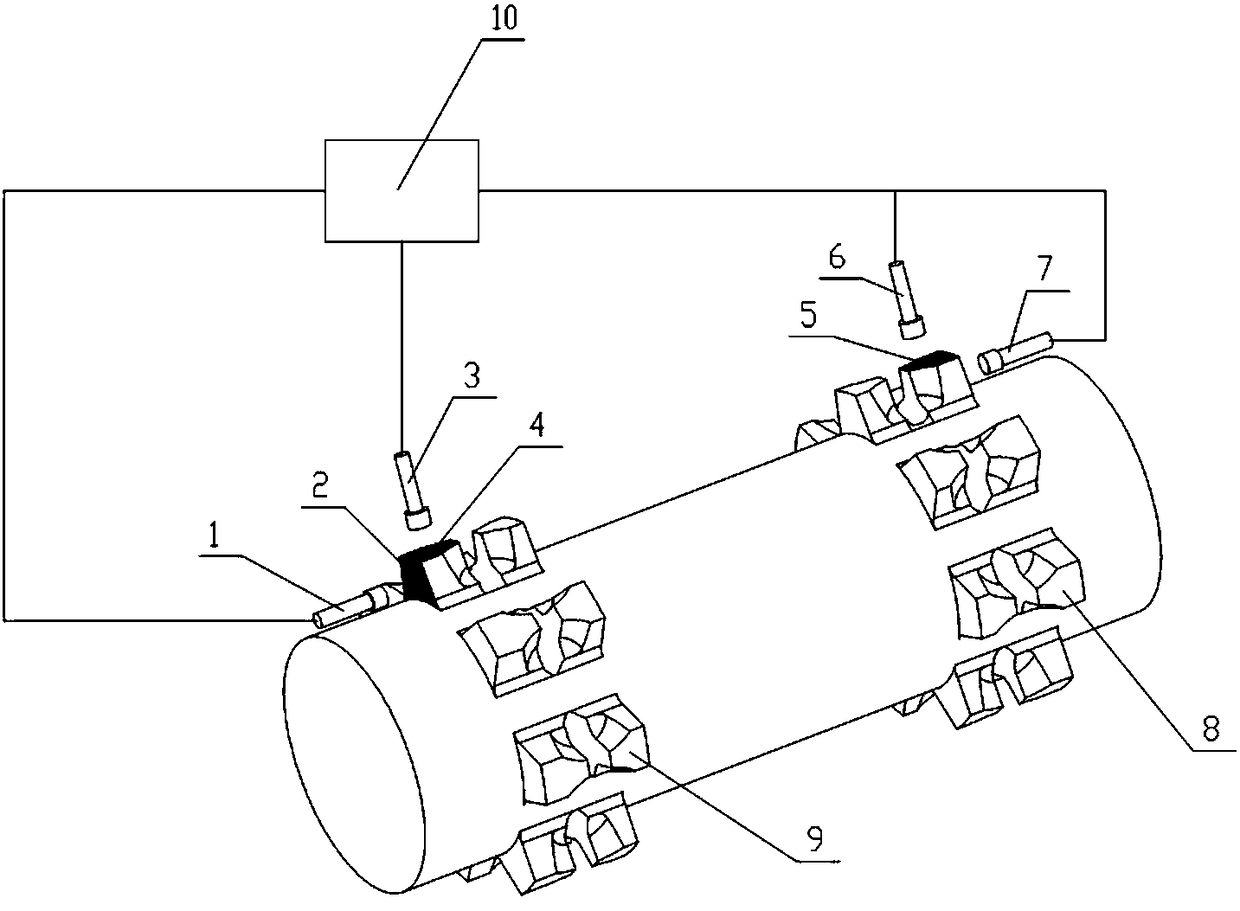 A scraper conveyor sprocket tooth wear monitoring device and method