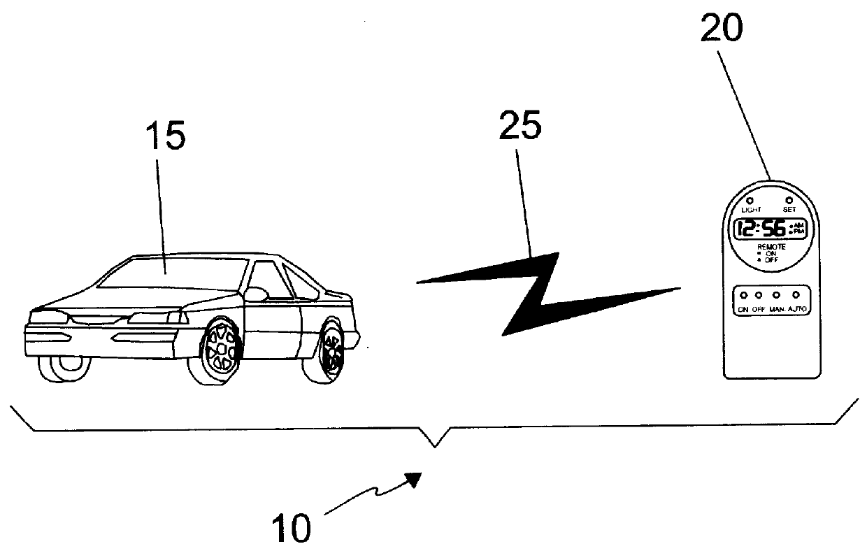 Remote vehicle starting apparatus with timer